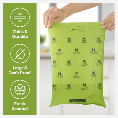 Pogi’S Dog Poop Bags - 10 Rolls (150 Doggie Poop Bags) - Leak-Proof Dog Waste Bags - Scented, Ultra Thick, Extra Large Poop Bags for Dogs